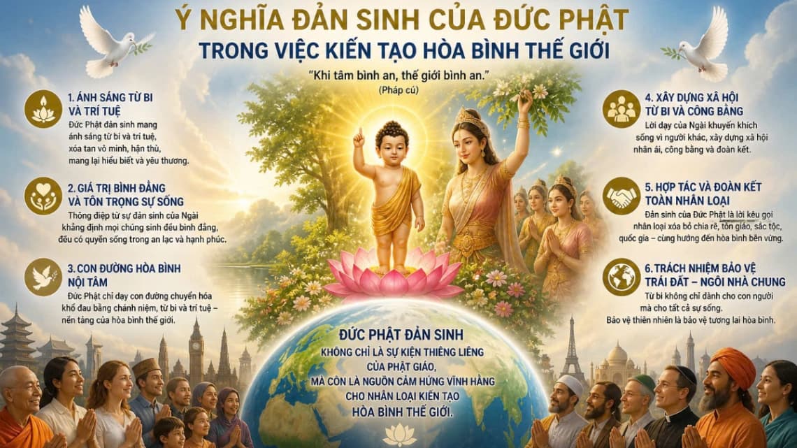 Ý Nghĩa Đản Sinh của Đức Phật trong Việc Kiến Tạo Hòa Bình Thế Giới